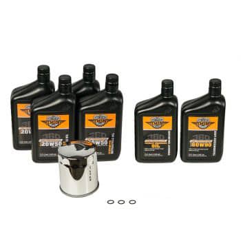 360 Twin™ Synthetic Evolution Fluid Change Kit with Chrome Filter