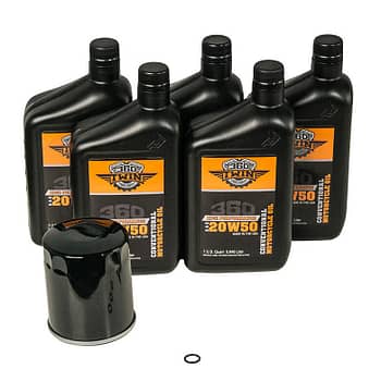 360 Twin™ Synthetic Milwaukee Eight Oil Change Kit with Black Filter